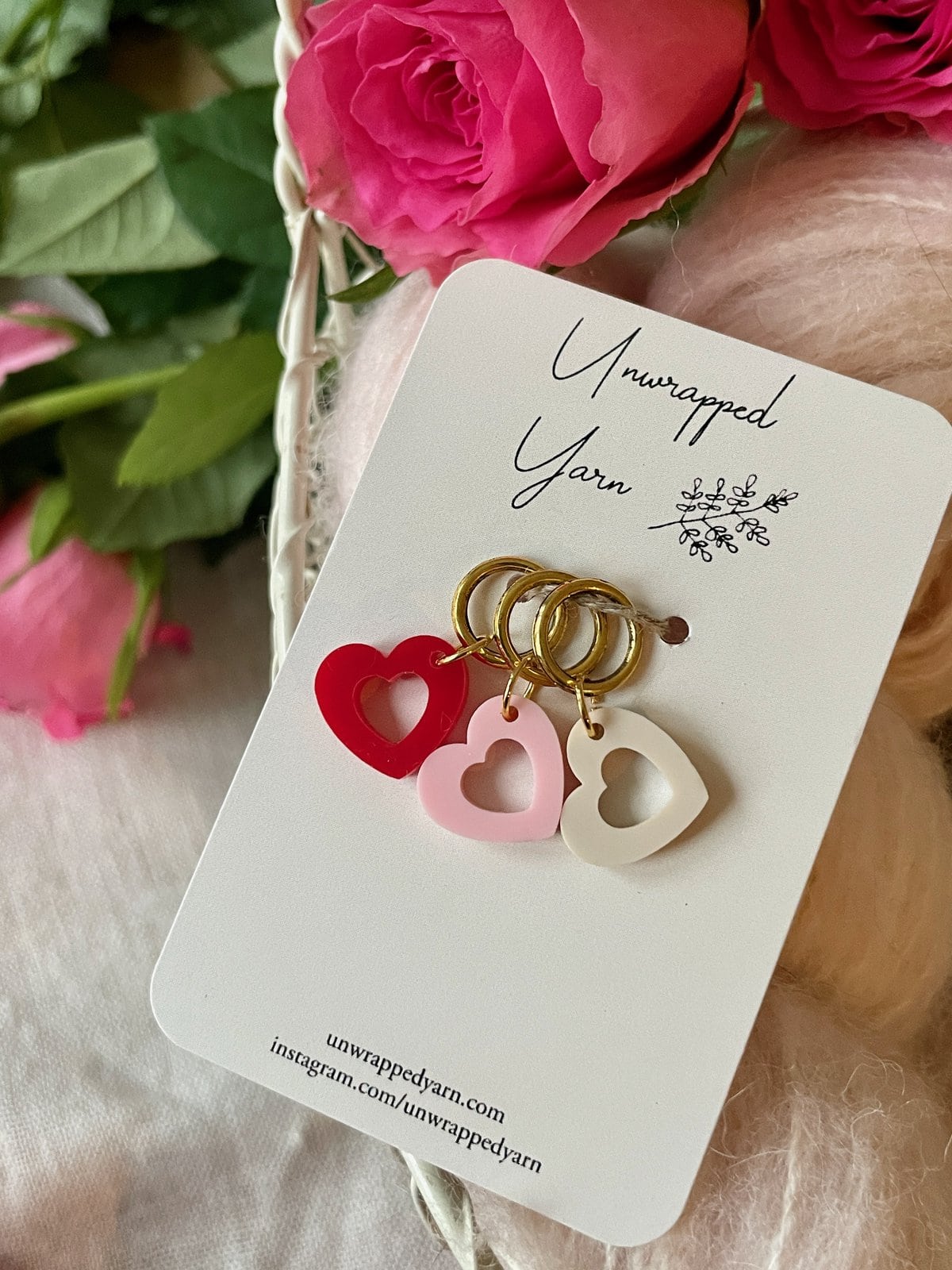 Three Hearts Stitch Marker Set