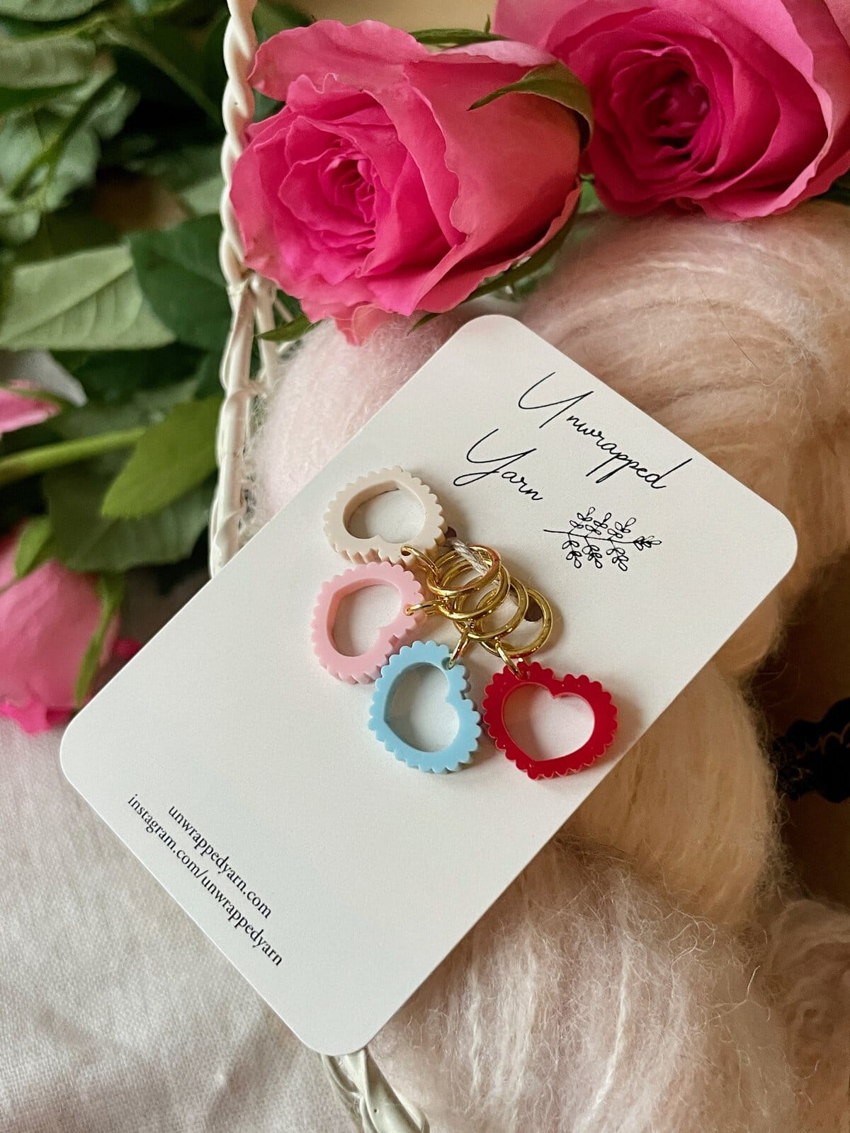Scalloped Hearts Stitch Marker Set