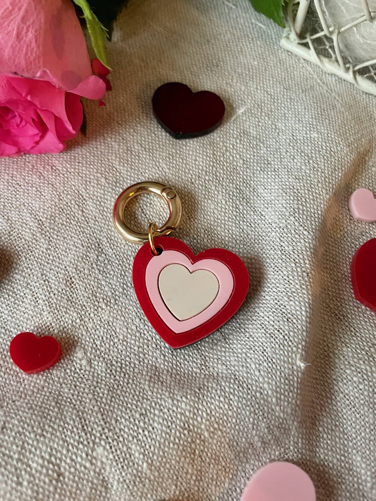 Heart Shaped Bag Charm