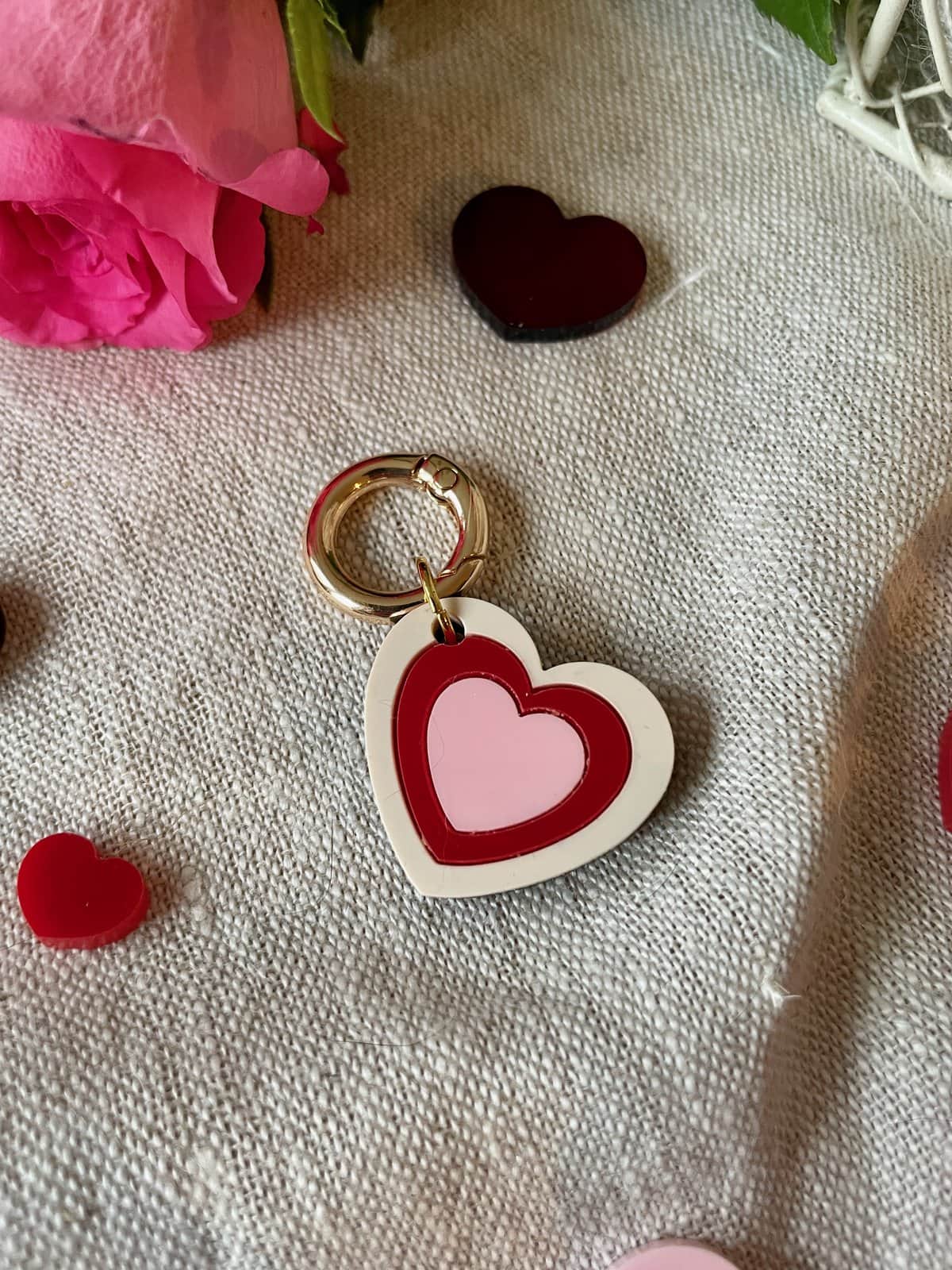 Heart Shaped Bag Charm - Image 2