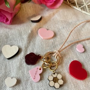 Bisous Stitch Marker Necklace