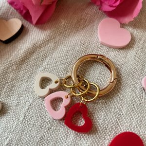 Three Hearts Bag Charm