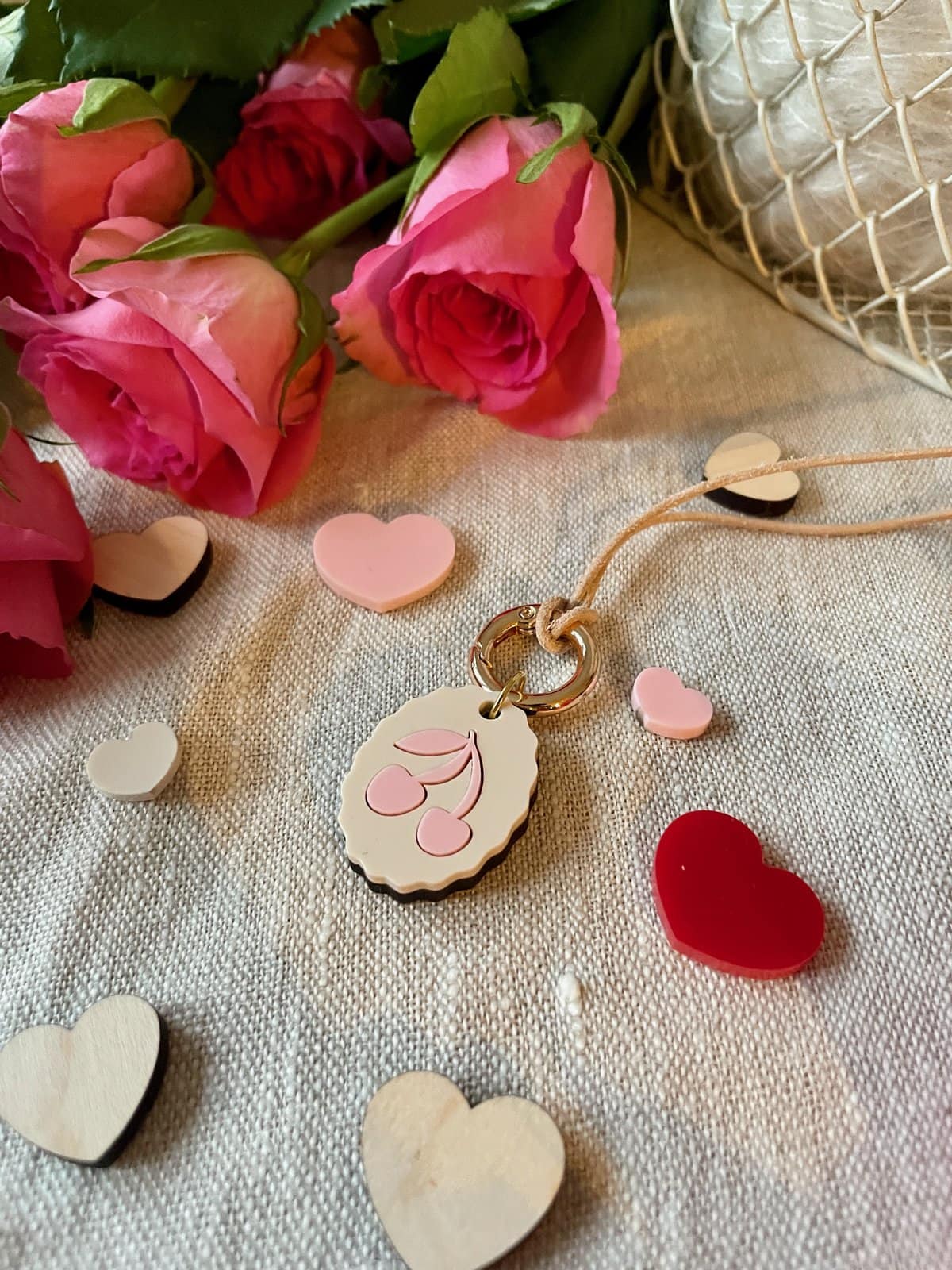 Pink Cherry Necklace