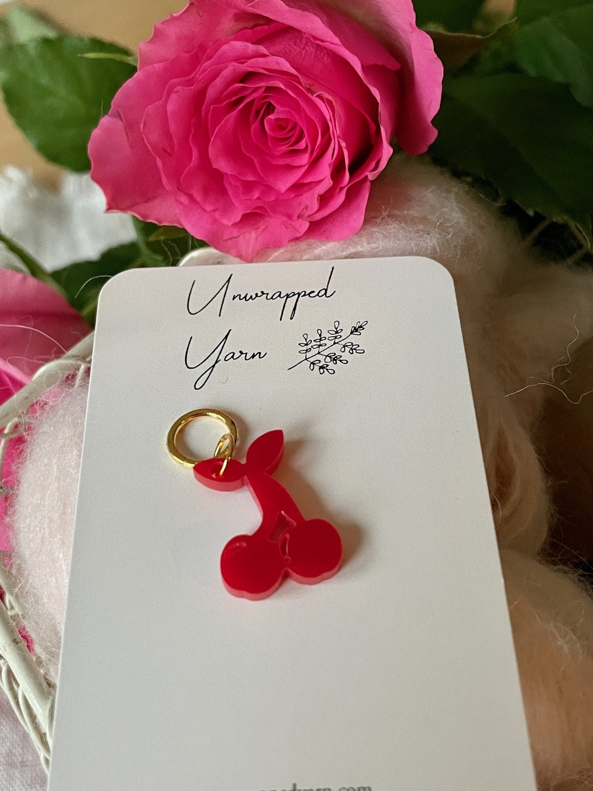 Red Cherry Stitch Marker