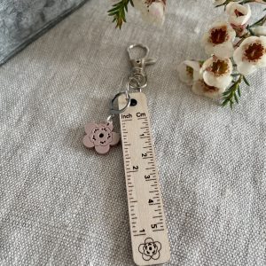 Spring Flower 2-inch Ruler with Charm