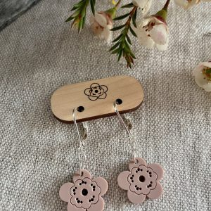 Wax Flower Earrings