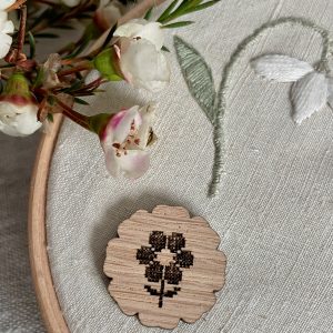 Cross Stitch Flower Needle Minder