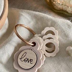 Spring Floral Design Floss Drops with Charm