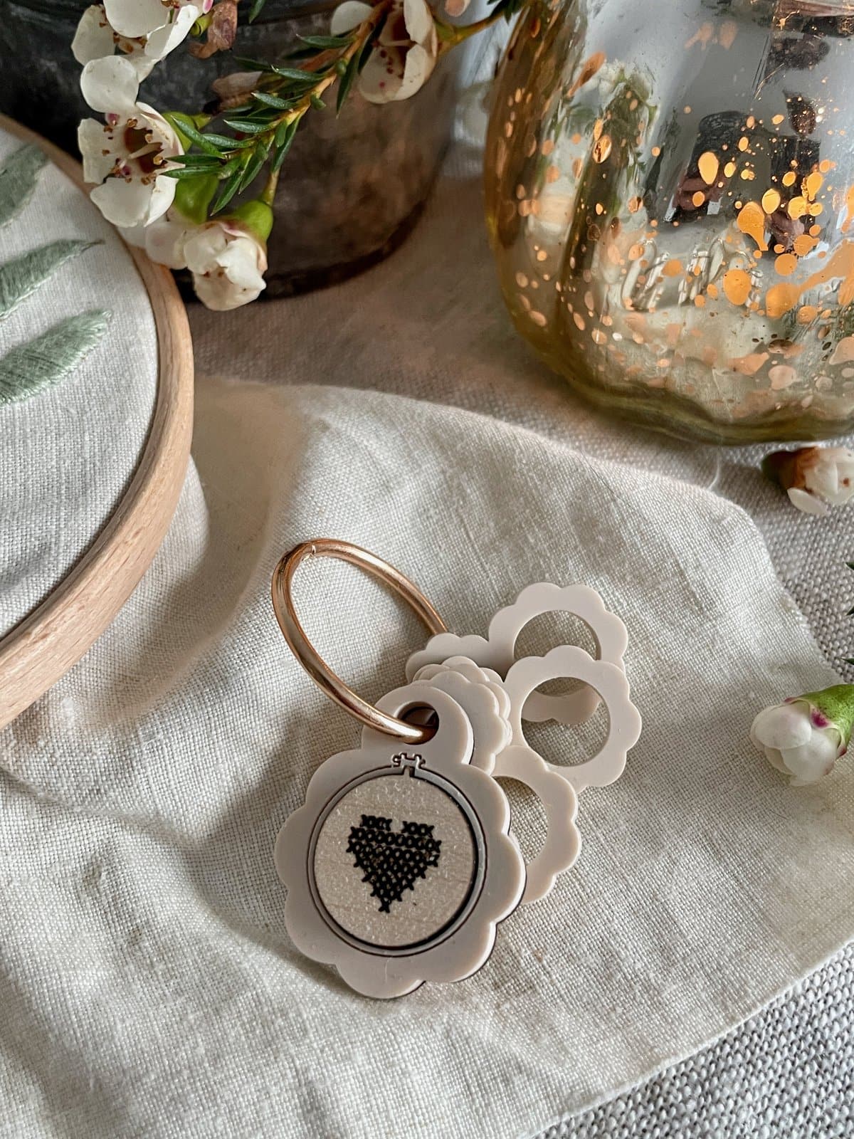 Spring Floral Design Floss Drops with Charm - Image 3