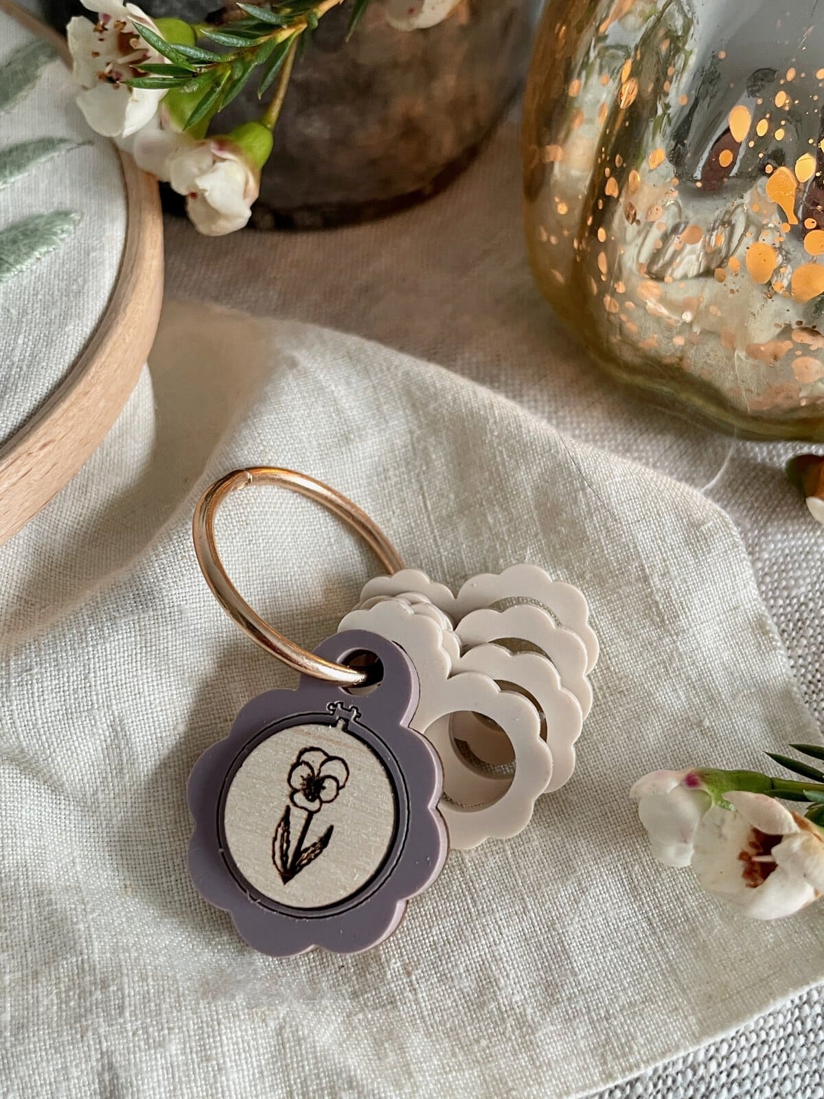 Spring Floral Design Floss Drops with Charm - Image 7