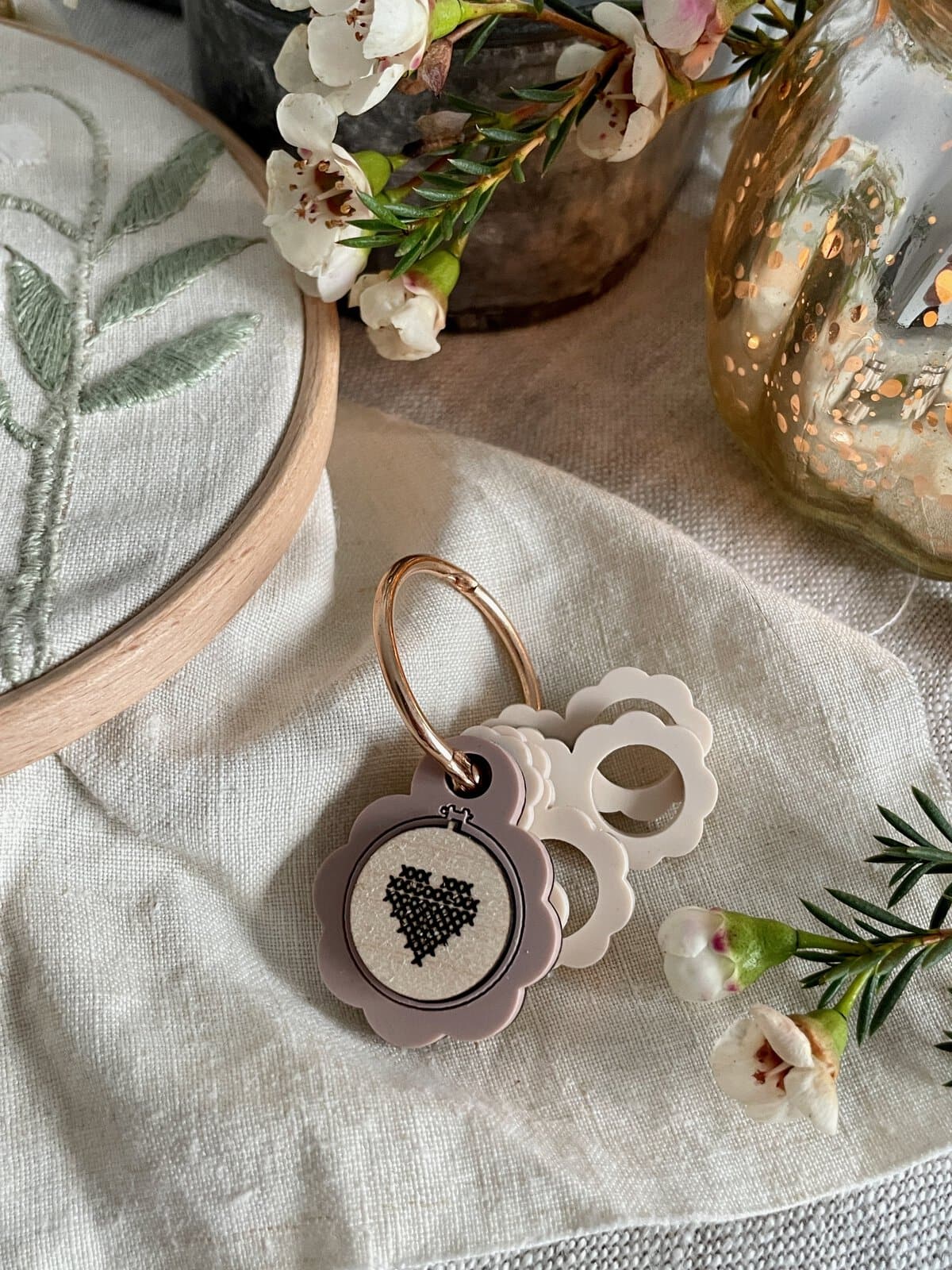 Spring Floral Design Floss Drops with Charm - Image 6