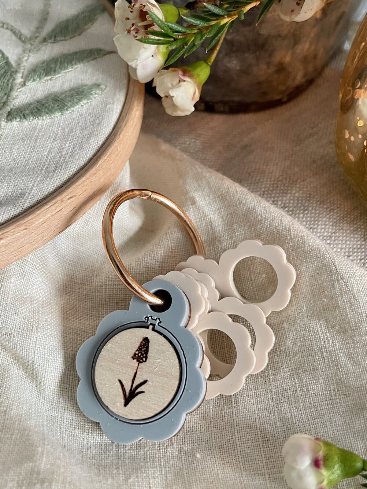 Spring Floral Design Floss Drops with Charm - Image 4