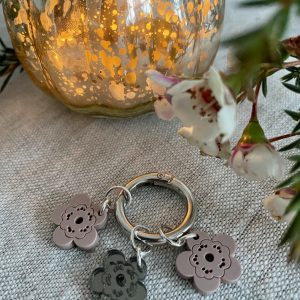 Wax Flower Bag Charm