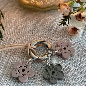 Wax Flower Stitch Marker Necklace