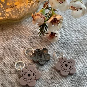 Wax Flower Stitch Marker Set