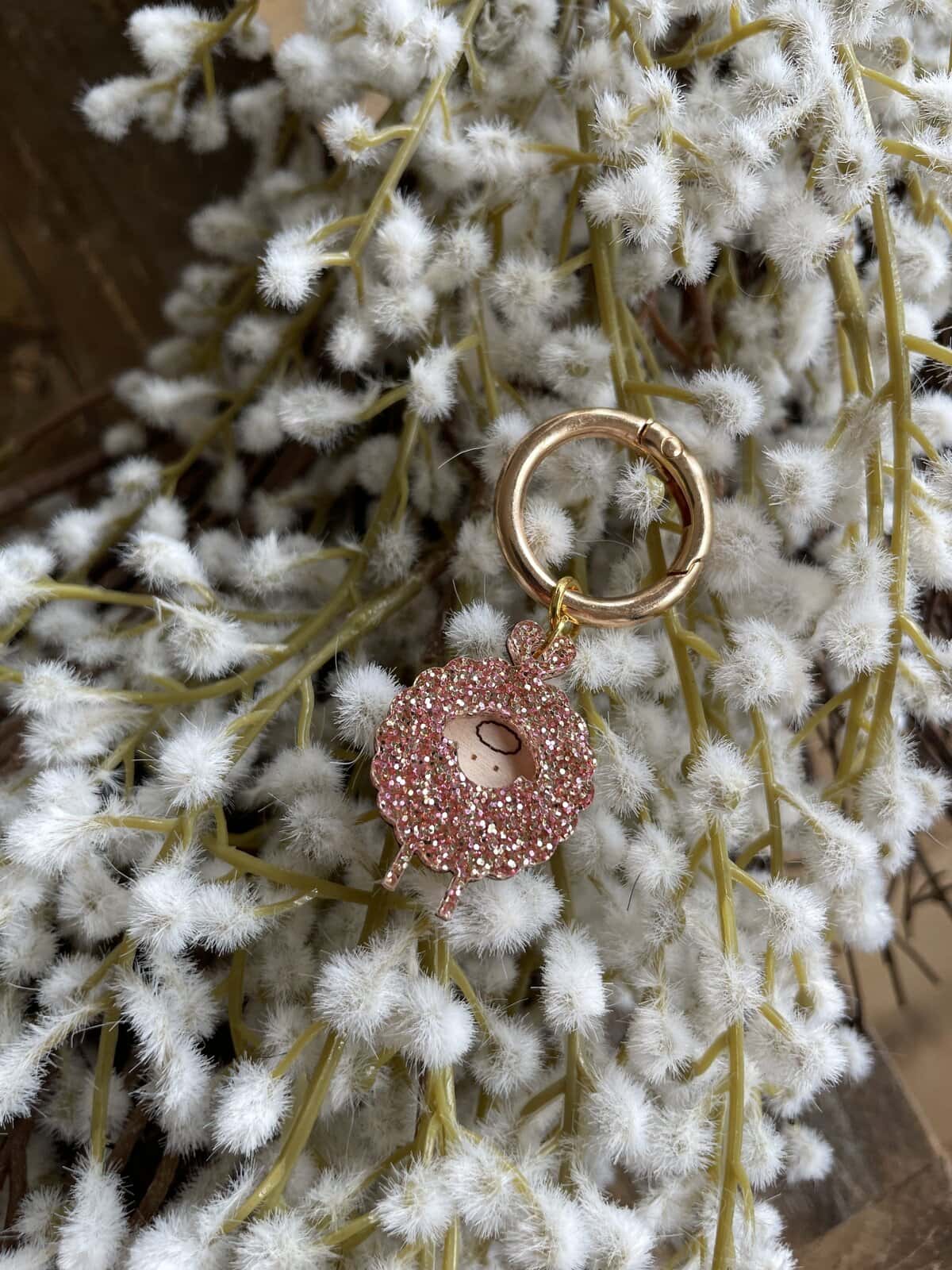 Small Sheep Bag Charm with O Ring - Image 3