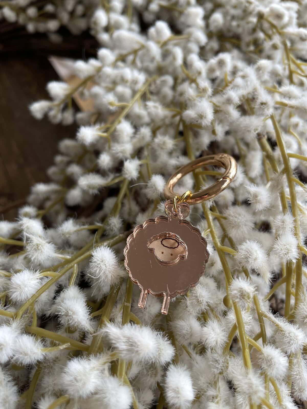 Small Sheep Bag Charm with O Ring