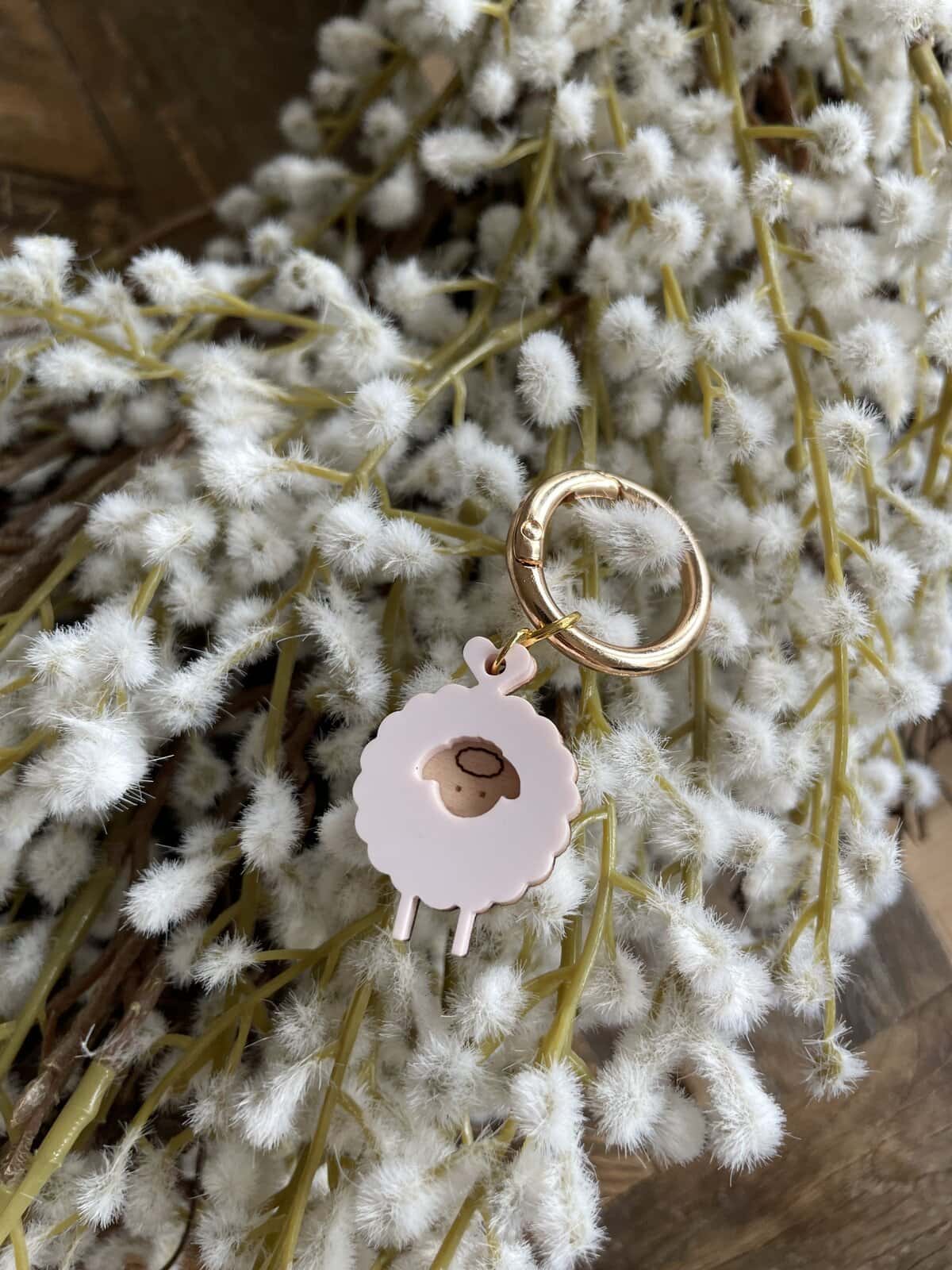 Small Sheep Bag Charm with O Ring - Image 2