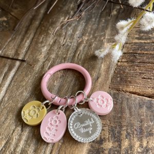 Pink Beautiful Things with Four Stitch Markers