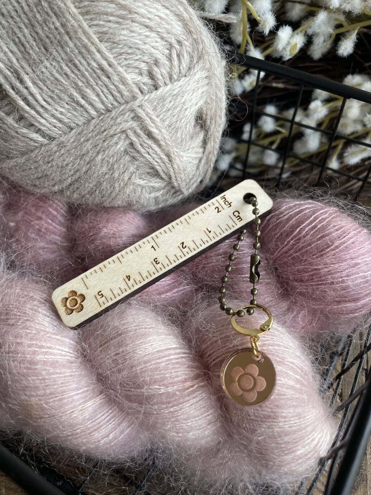 Floret 2-inch Ruler with Charm