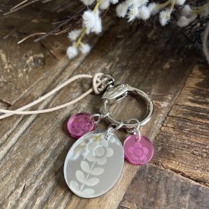 Floret Stitch Marker Necklace with Leather Cord