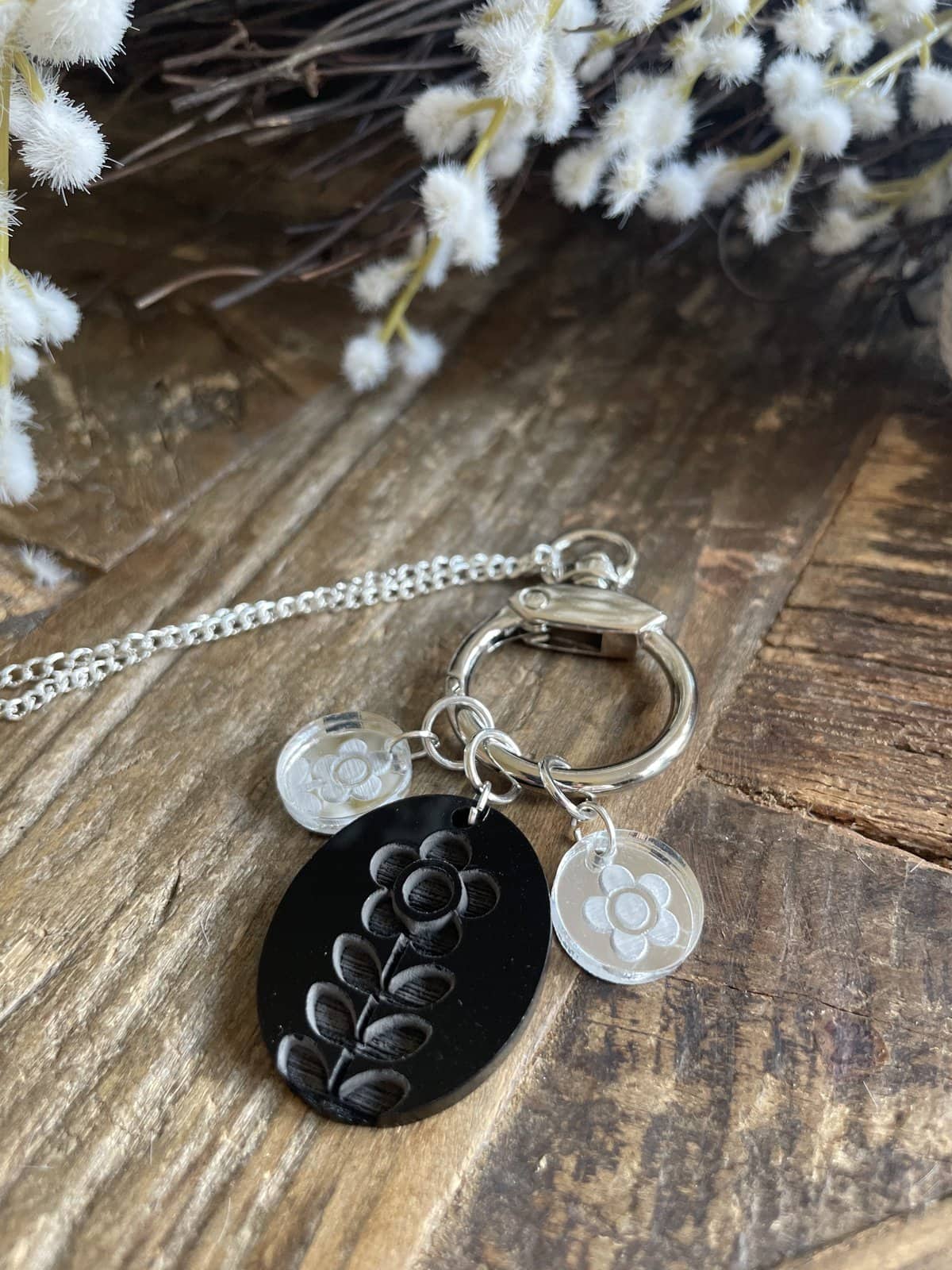 Floret Stitch Marker Necklace with Chain