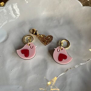Lovebirds Stitch Marker Set