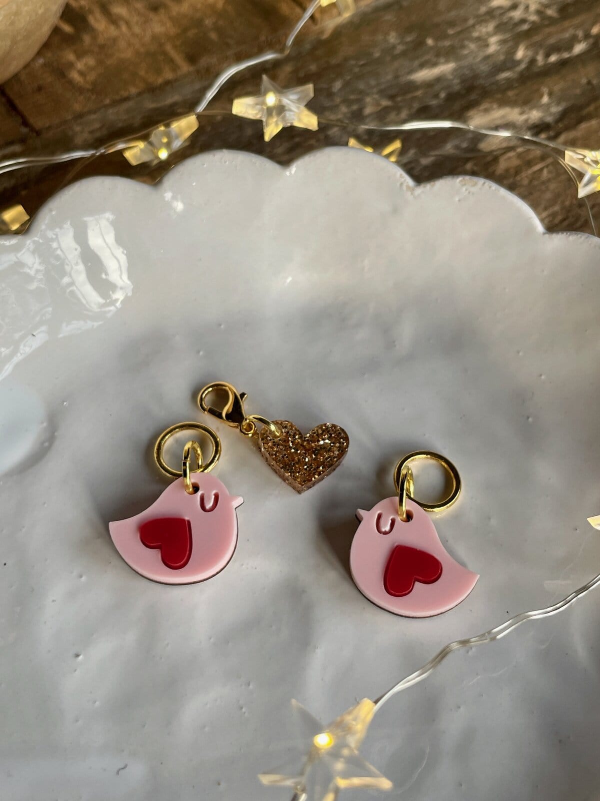 Lovebirds Stitch Marker Set