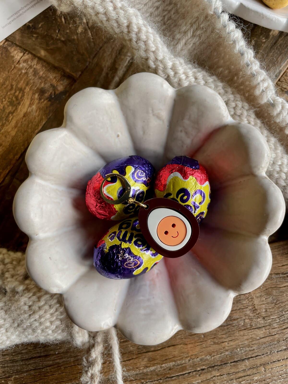 Creme Egg Style Stitch Marker