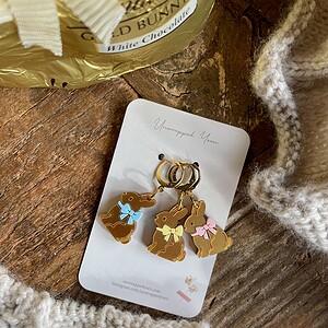 Gold Bunny Stitch Marker