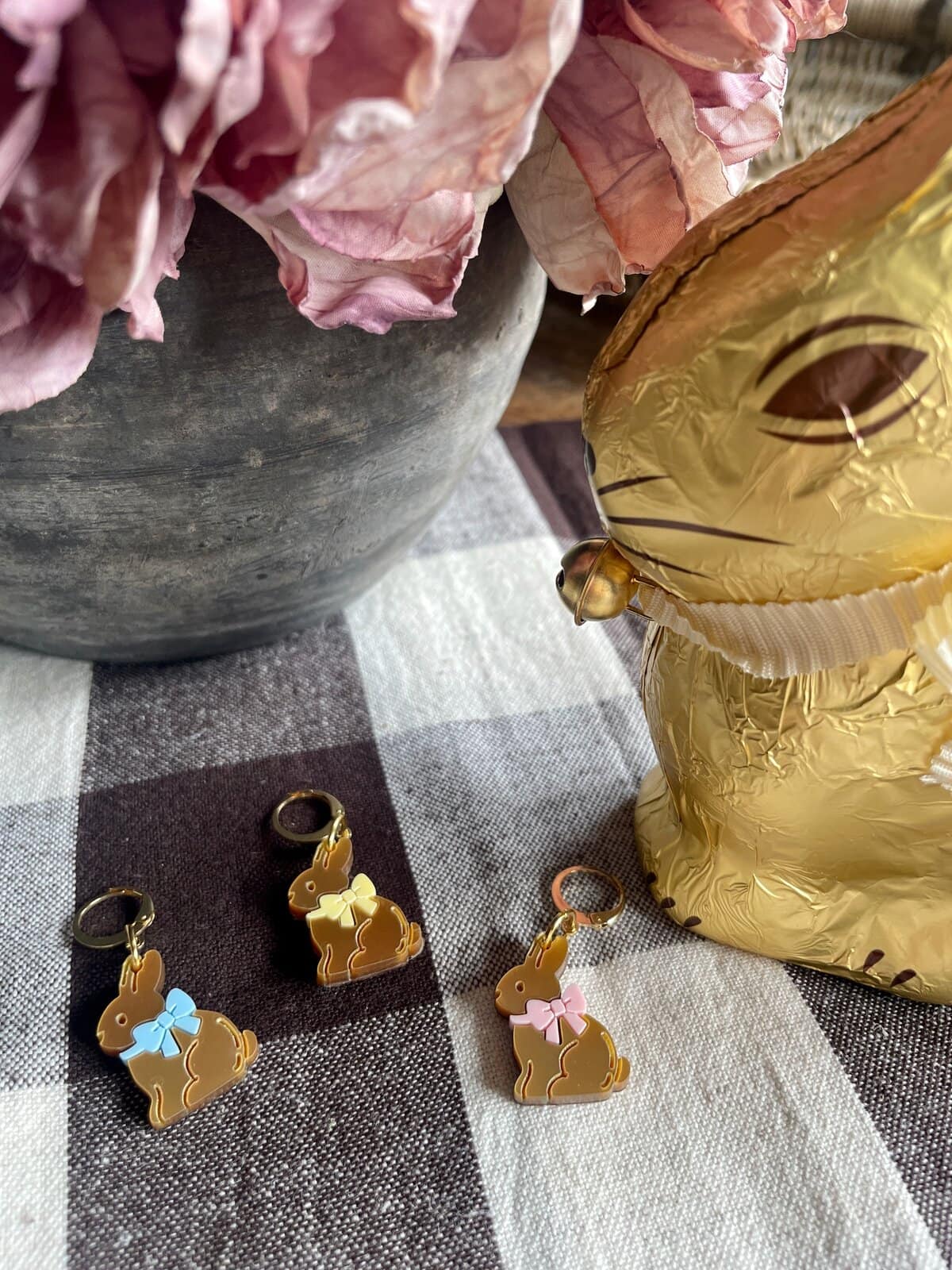 Gold Bunny Stitch Marker Set - Image 3