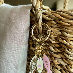 Pink Sardines Stitch Marker Necklace