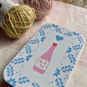 Sip and Knit Tin