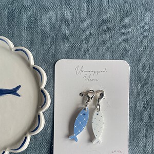 Set of Two Sardine Stitch Markers/Progress Keepers