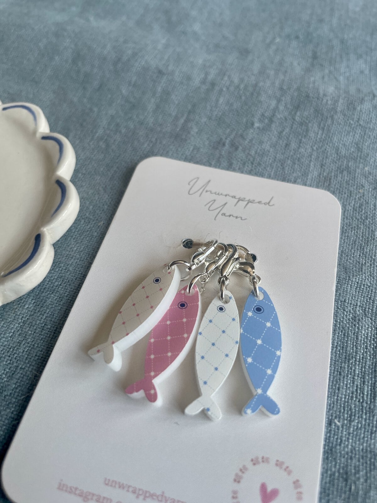 Set of Four Sardine Stitch Markers/Progress Keepers - Image 2