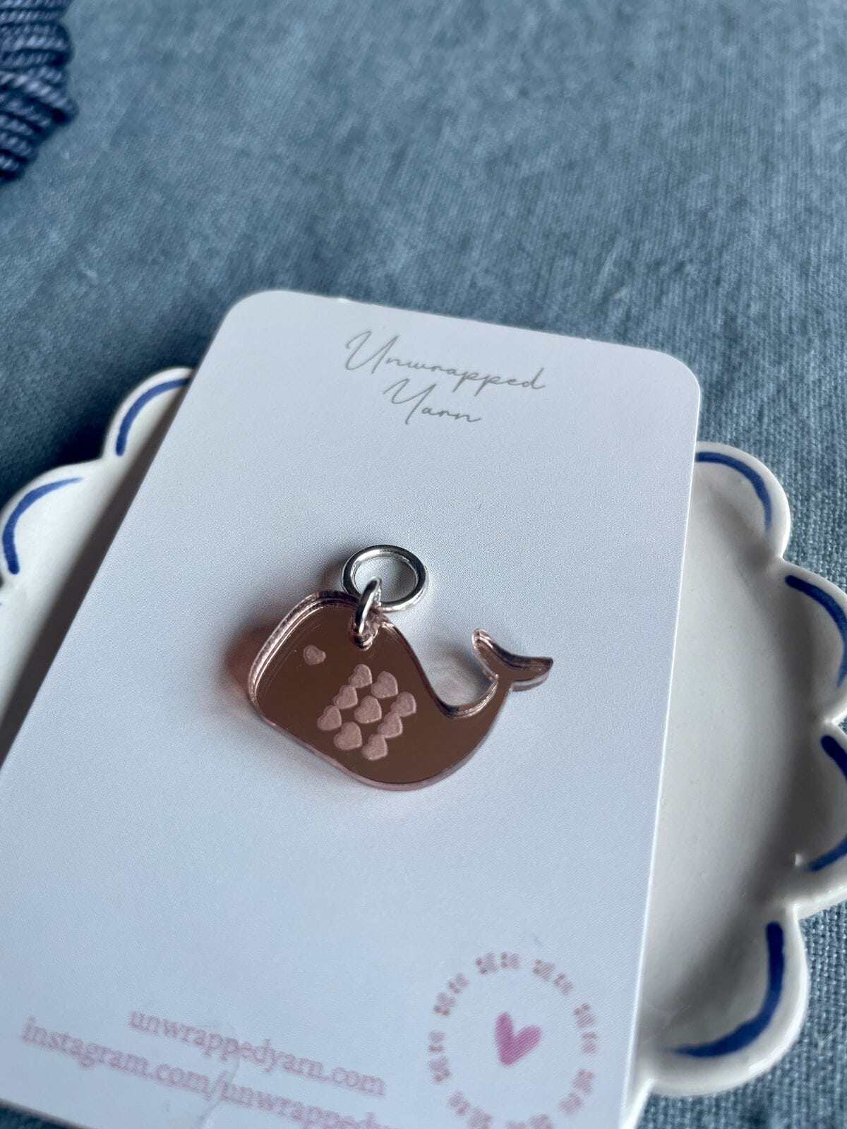 Mirrored Whale Stitch Marker - Image 5