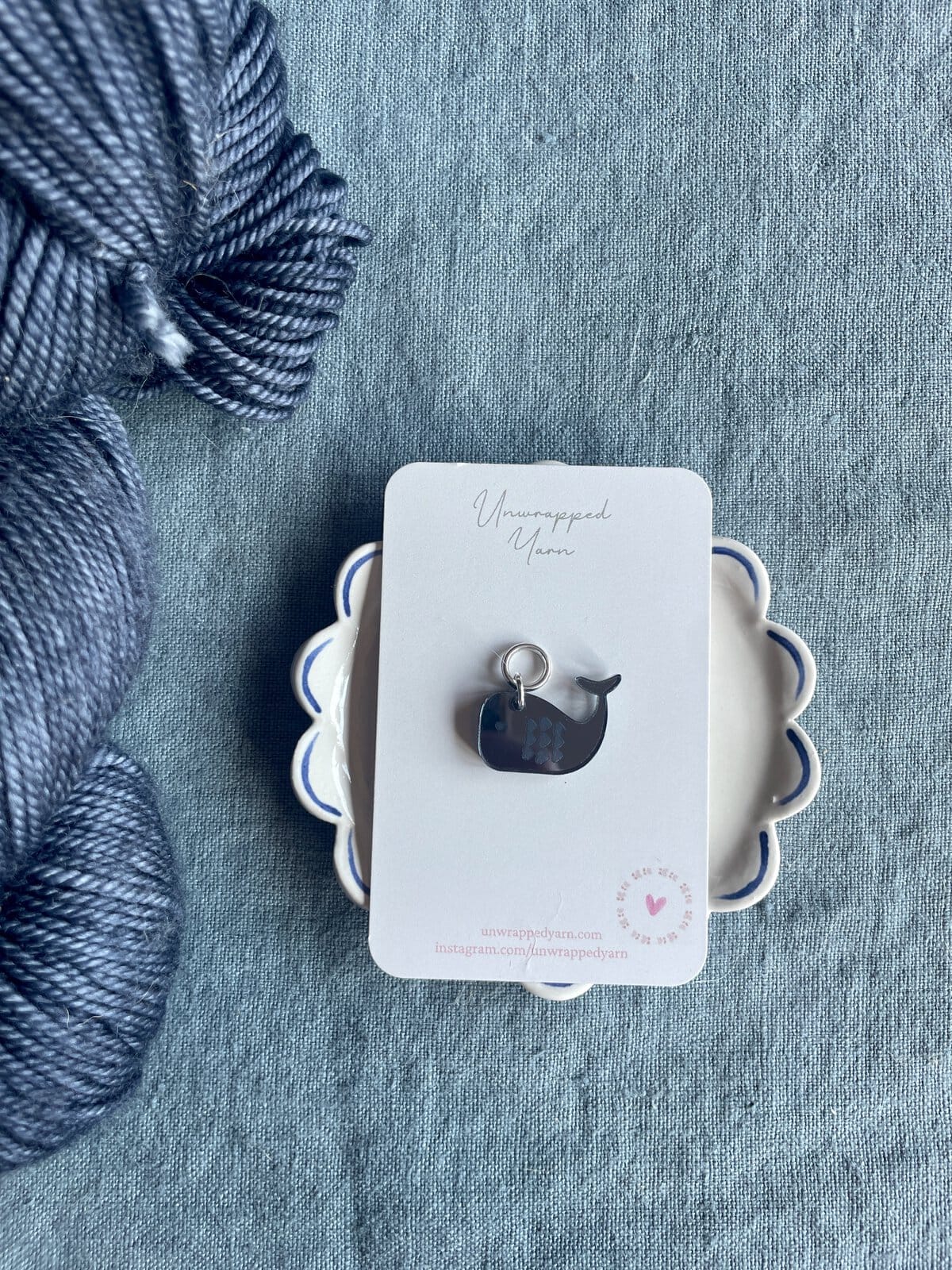 Mirrored Whale Stitch Marker - Image 3