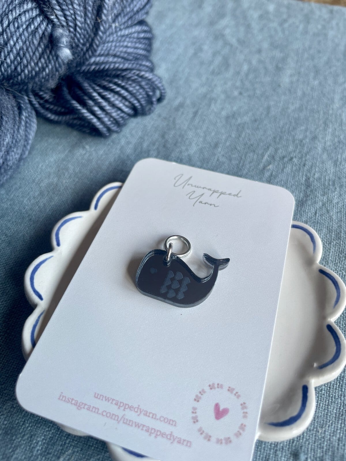 Mirrored Whale Stitch Marker - Image 4