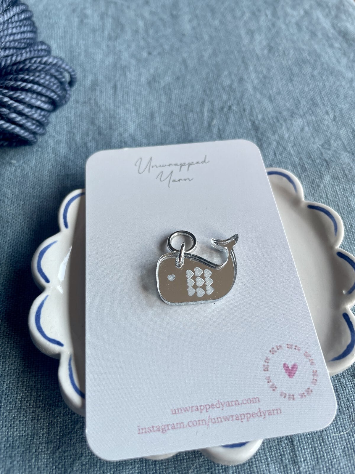 Mirrored Whale Stitch Marker - Image 6