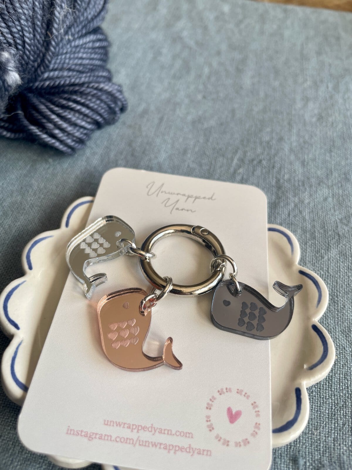 Mirrored Whale Bag Charm