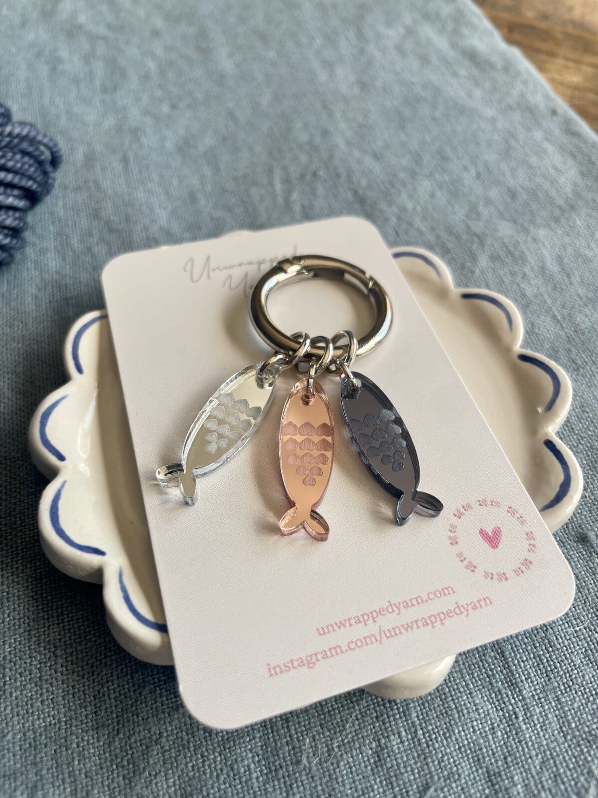 Mirrored Sardine Bag Charm - Image 2