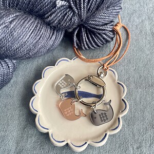 Mirrored Whales Stitch Marker Necklace