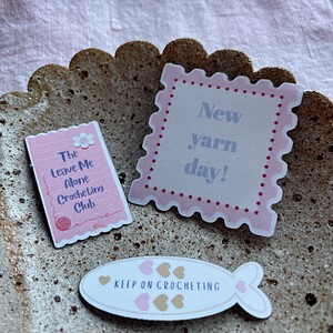 Leave Me Alone I'm Crocheting Sticker Set