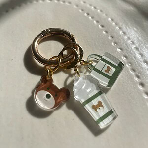 Bear Coffee Date Bag Charm