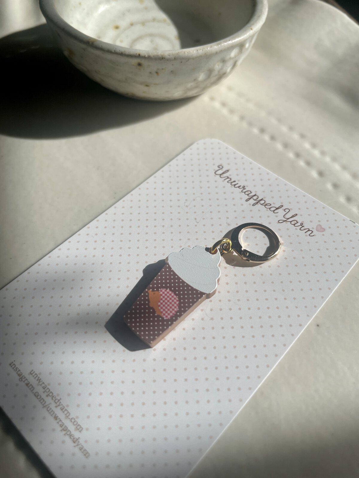 Latte Cup Stitch Marker - Image 3