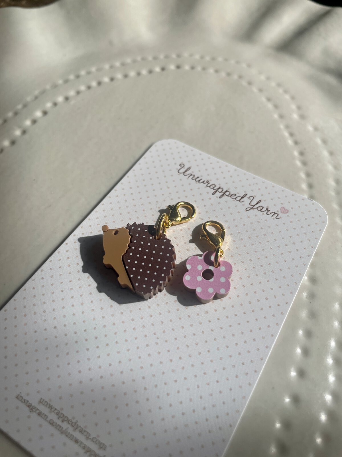 Hedgehog and Flower Stitch Marker Set