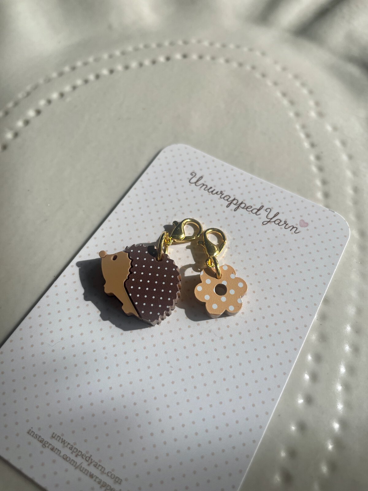 Hedgehog and Flower Stitch Marker Set - Image 2