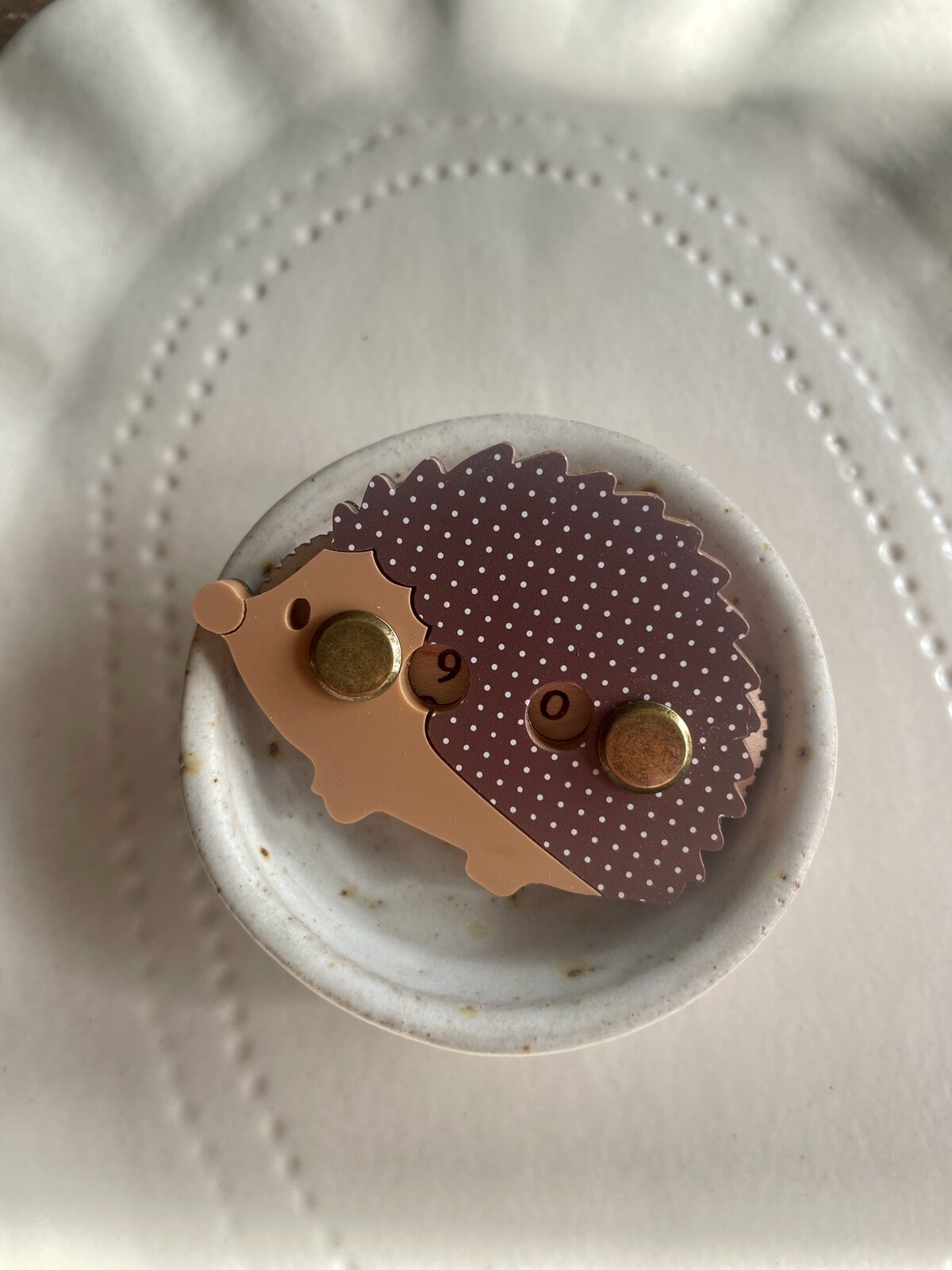 Polka Dot Hedgehog Row Counter