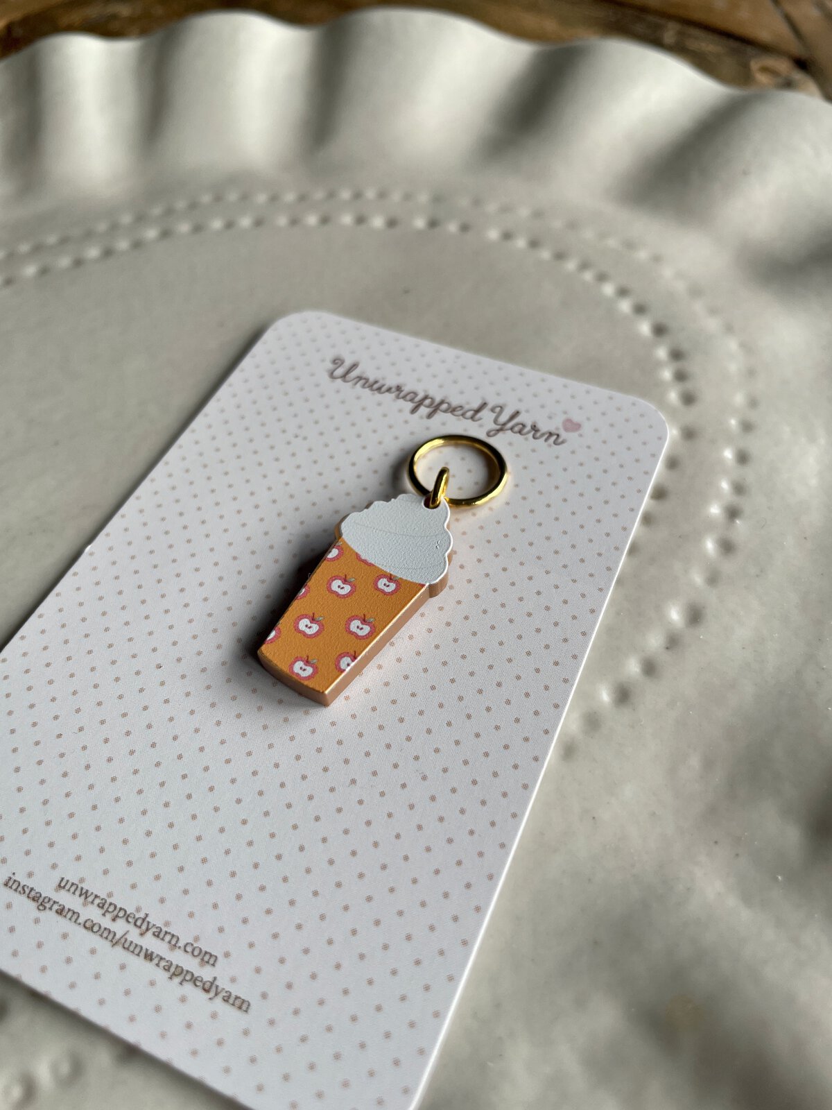 Latte Cup Stitch Marker - Image 2